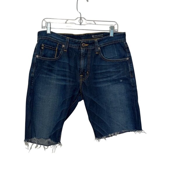 AG Adriano Goldschmied Mens Frayed Hem Denim Shorts Size 31x32 - Picture 1 of 10